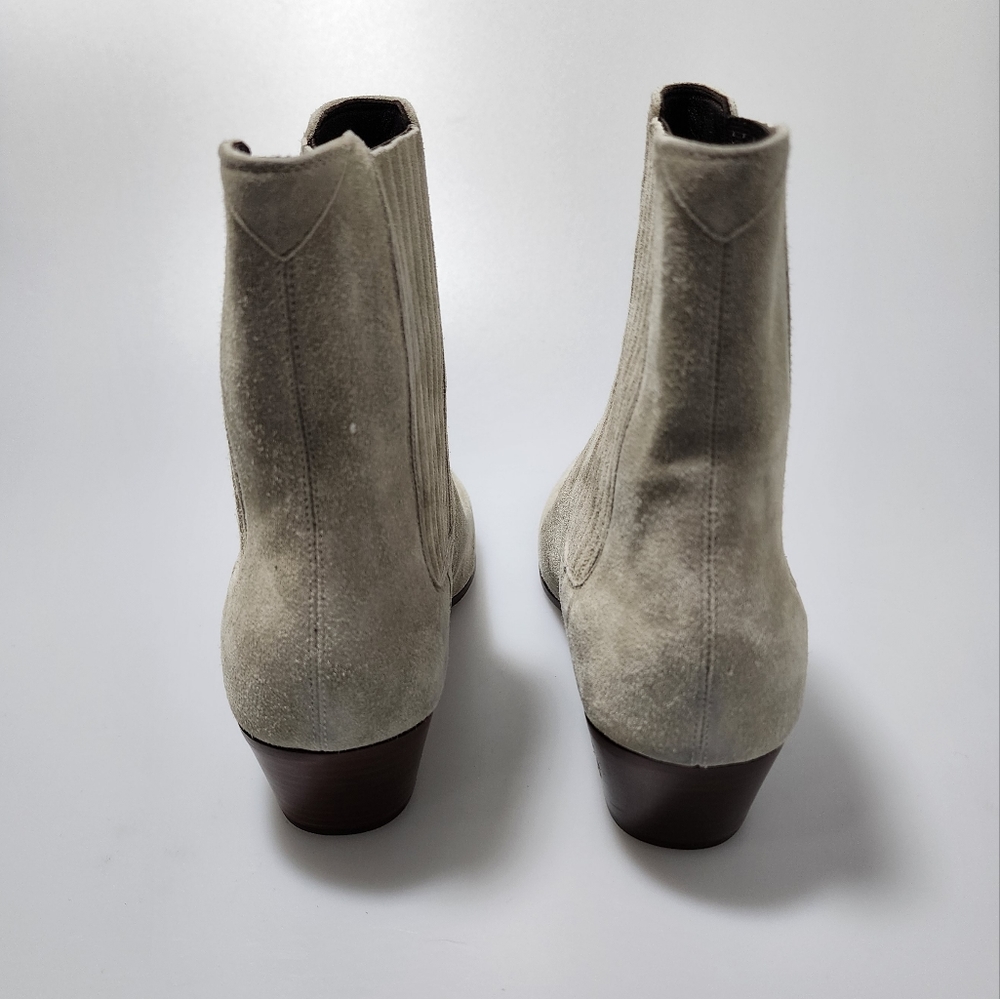 Saint Laurent West 45 Suede Boots Light Grey Women’s EU 37/US 7 $895 - Picture 4 of 9